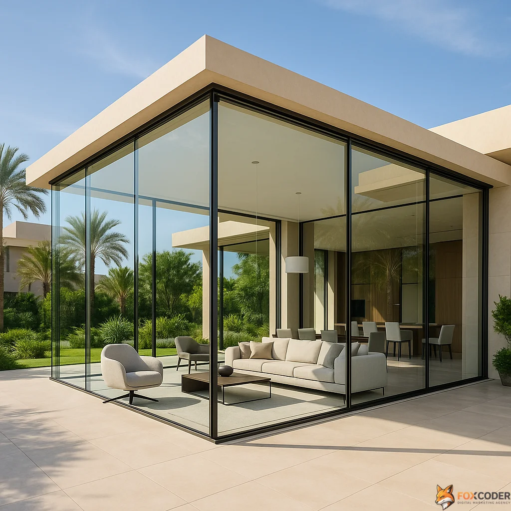 صورة مقالة مزايا الغرف الزجاجية في الفلل والمنازل